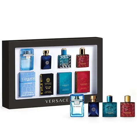 versace miniatures collection gift set|versace men's trio miniature set.